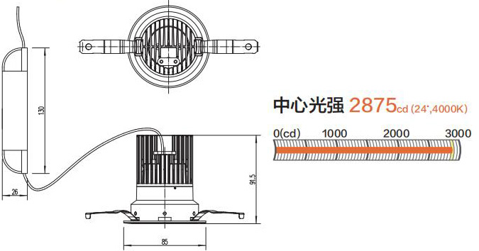 一般防眩筒灯750型