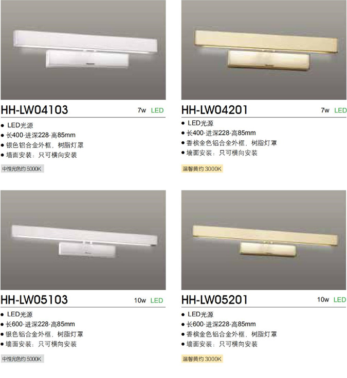 橱柜灯、镜前灯、防水灯