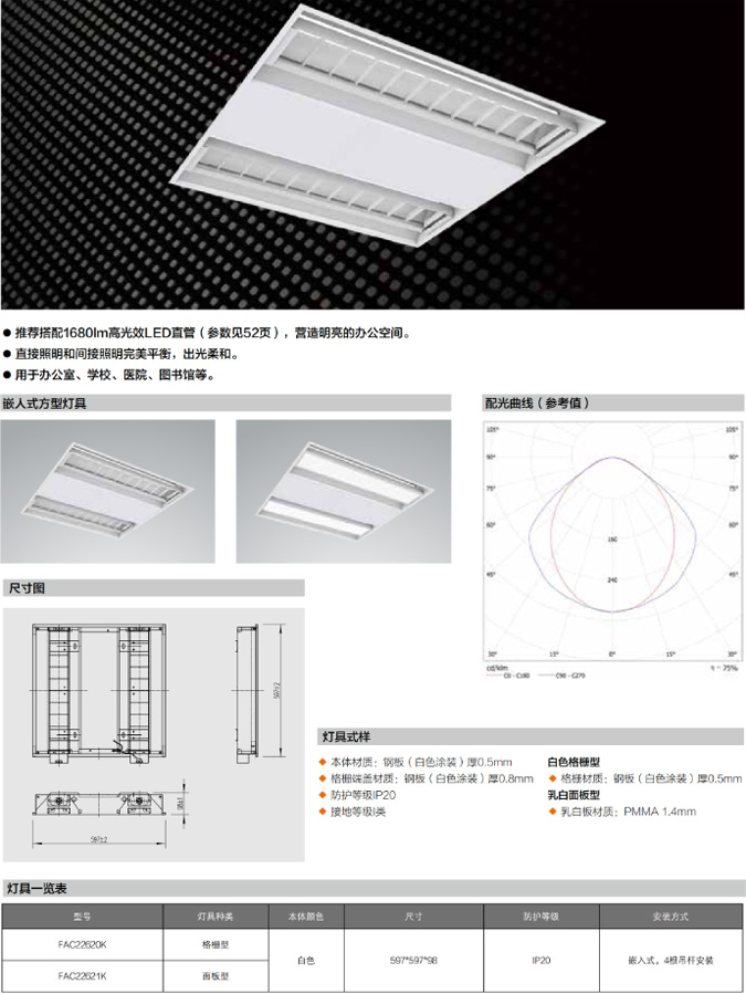 办公、公建照明灯具